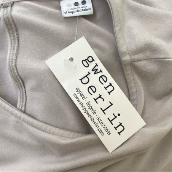 Three dots gray two piece top and tank dress set viscose jersey stretch small - Picture 5 of 7